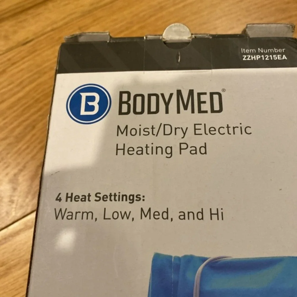 BodyMed Moist/Dry Electric Heating Pad‎ 4 Heat Setting Warm, Low, Med and Hi New
